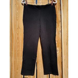 JM Collection Women Basic Black Elastic Straight Leg Ankle Dress Slacks PP Short